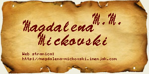 Magdalena Mickovski vizit kartica